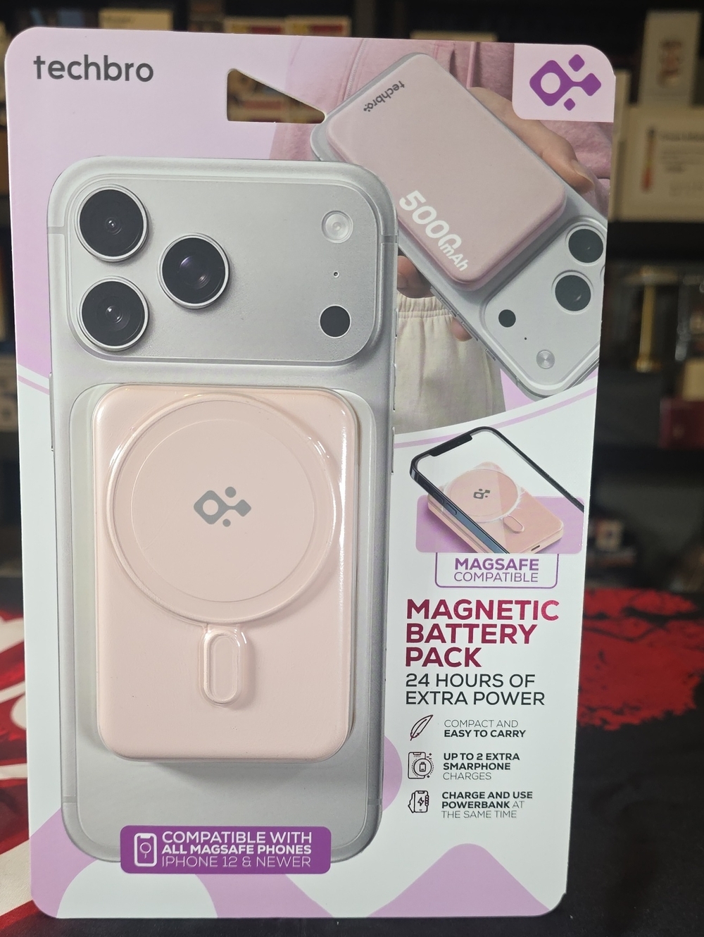 Pink MagSafe-Compatible Magnetic Battery Pack.. Factory Sealed